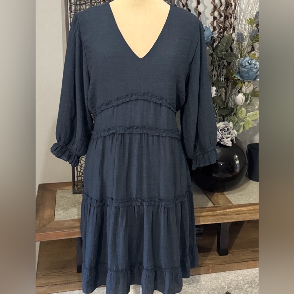 MikaRose Navy Tiered Dress Size XXL